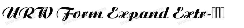 URW Form Expand Extr字体转换